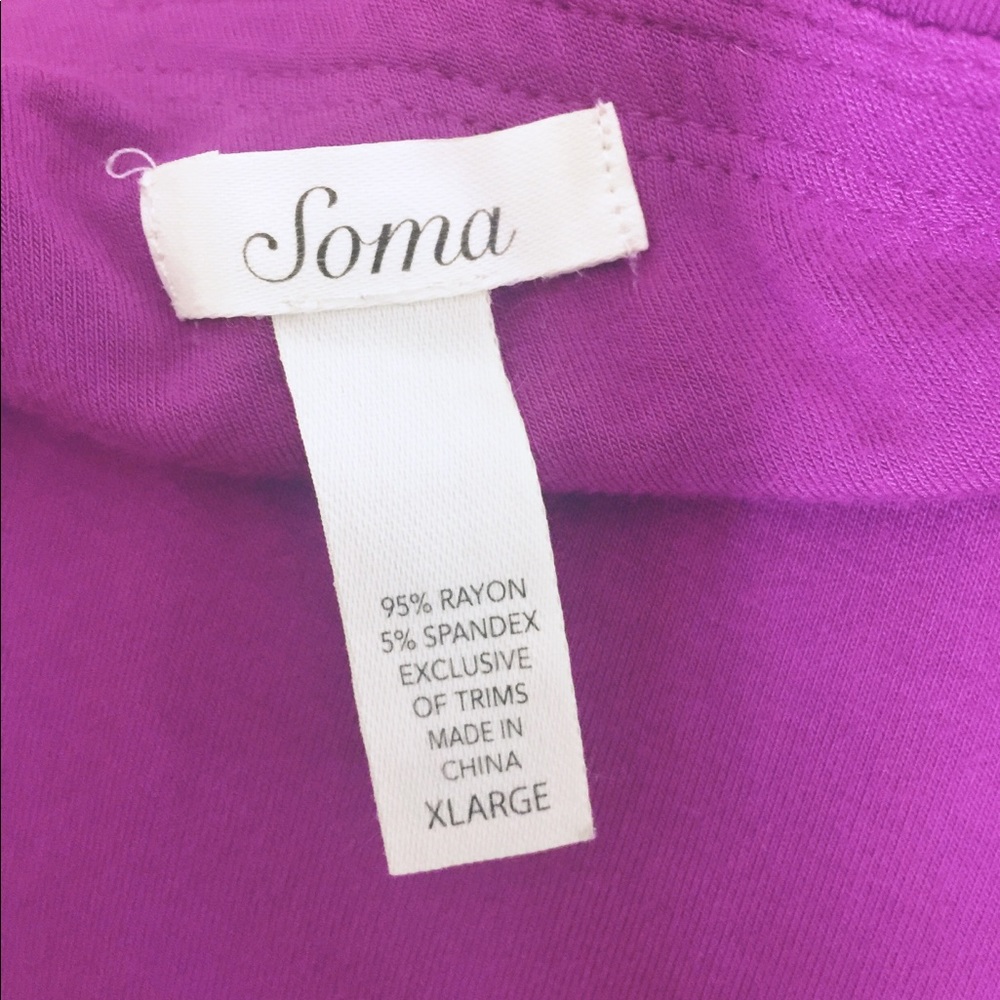 Soma One Shoulder Soft Jersey Knit  Dress Size XL - Picture 6 of 6